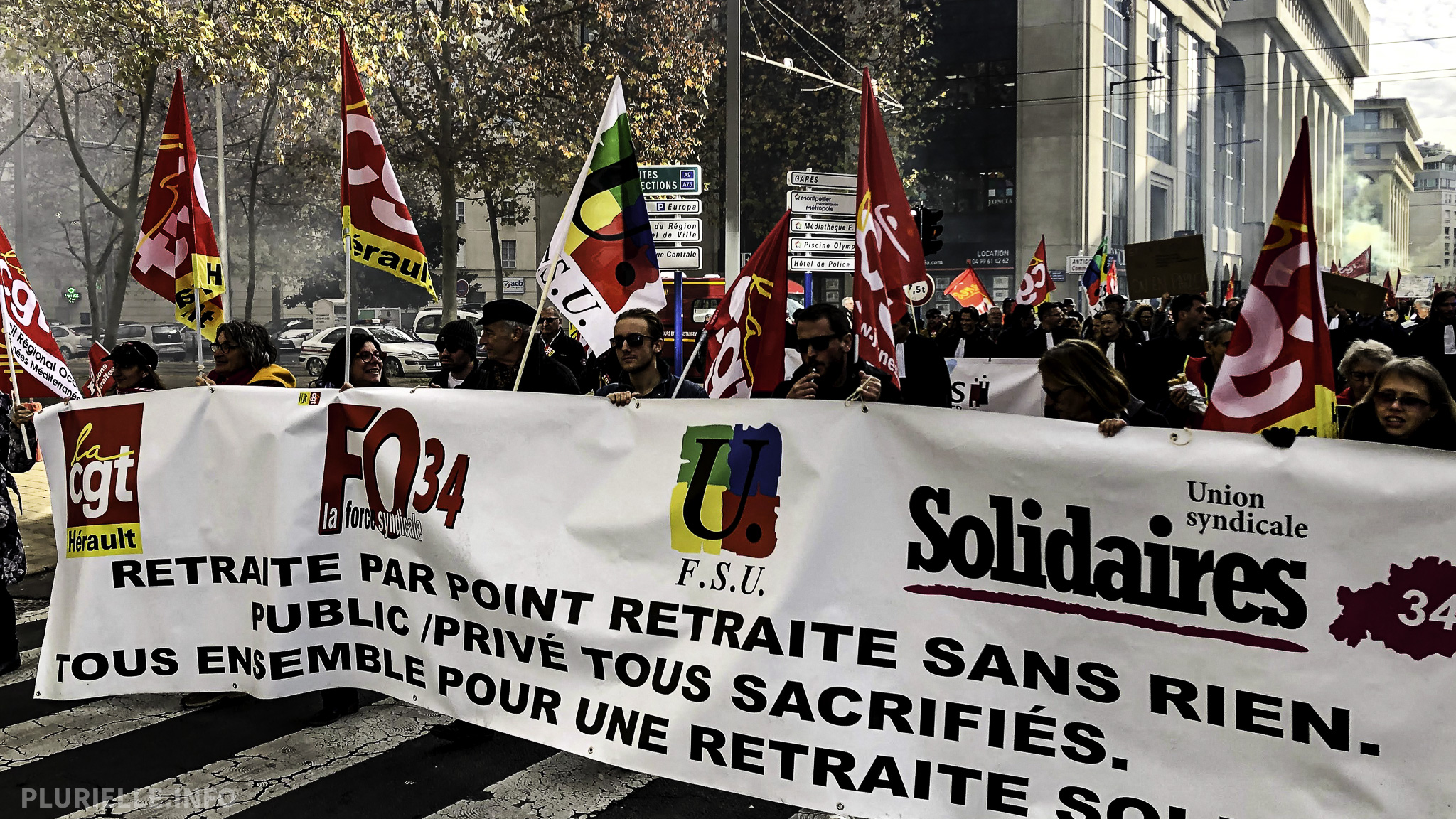 Montpellier manifestation retraites - Photo - Archives 2019 PLURIELLE INFO