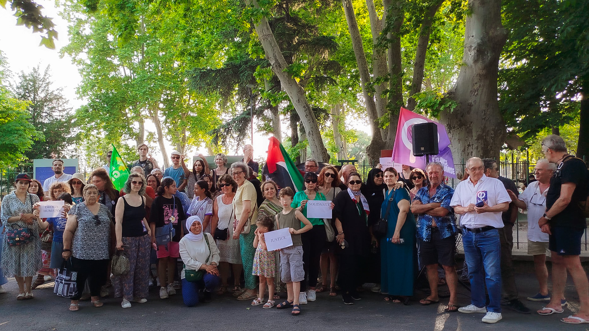 Lunel 9 juin 2025 à Lunel rassemblement pour dénoncer le génocide à Gaza - Photo - GL PLURIELLE INFO