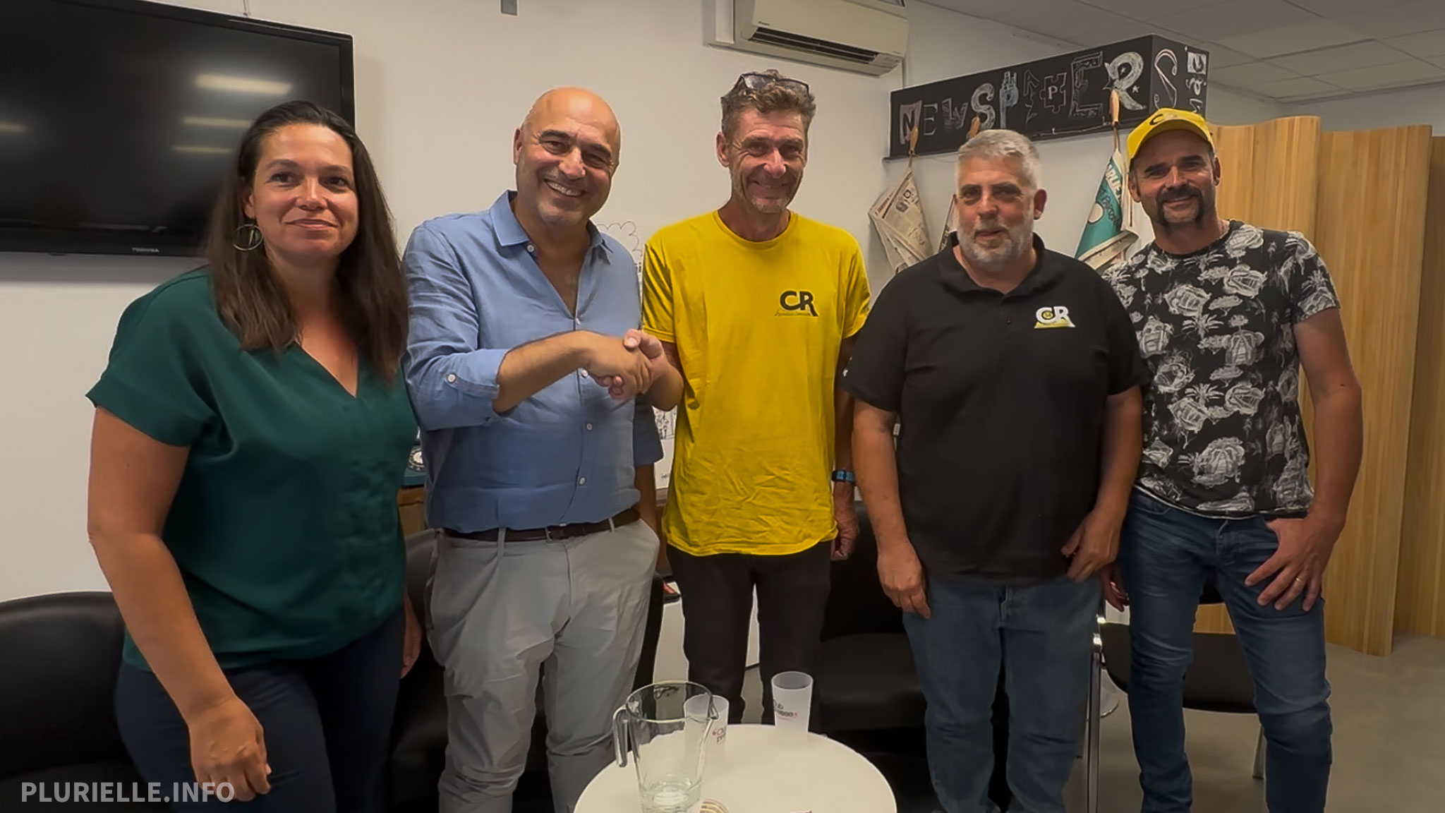 Coralie Mantion, Jean-Louis Roumégas, Arnaud Poitrine, Laurent Crouzet, Christophe Sabatier - Photo - JPV PLURIELLE INFO