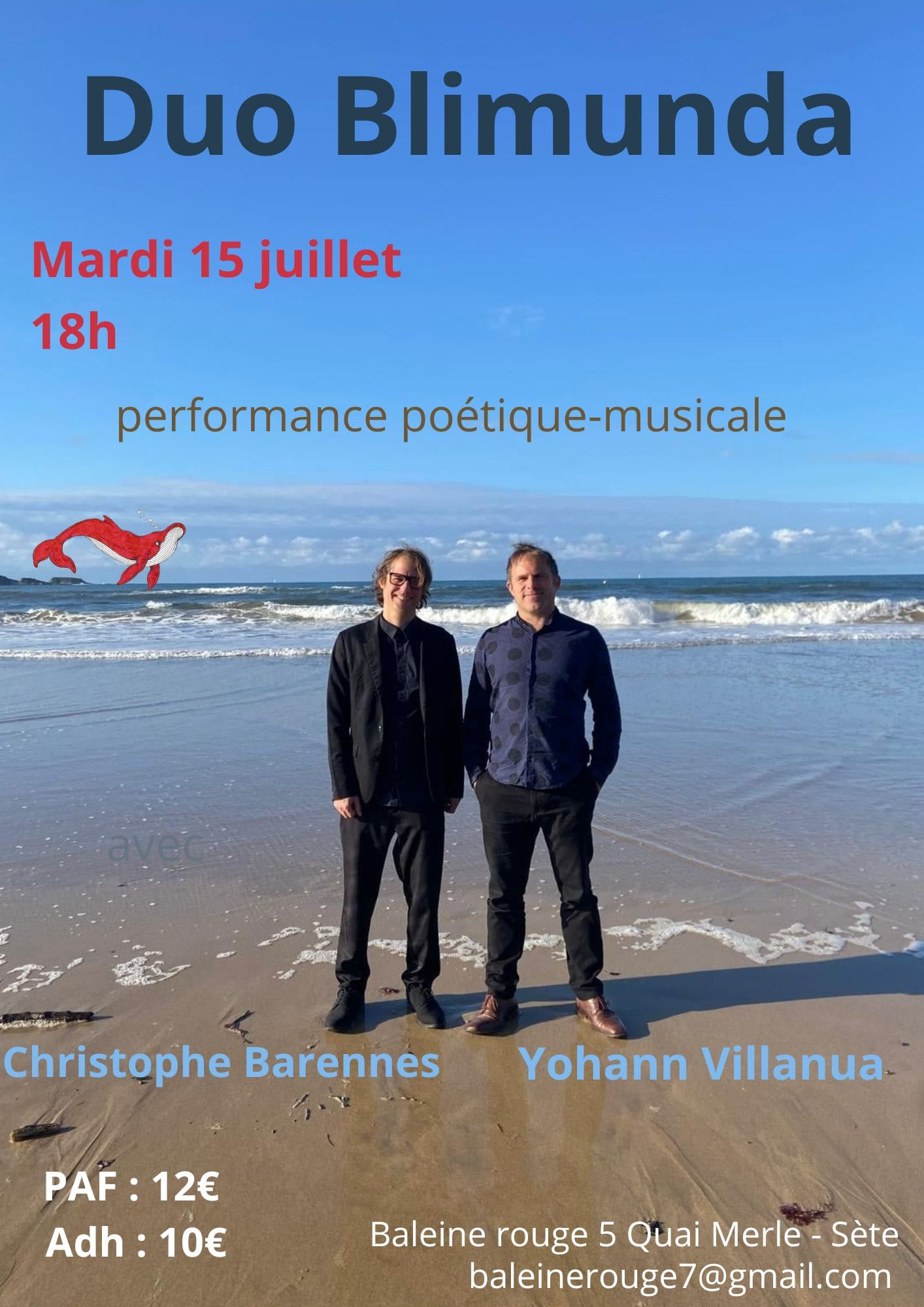 duo Blimunda le 15 juillet à la Baleine Rouge