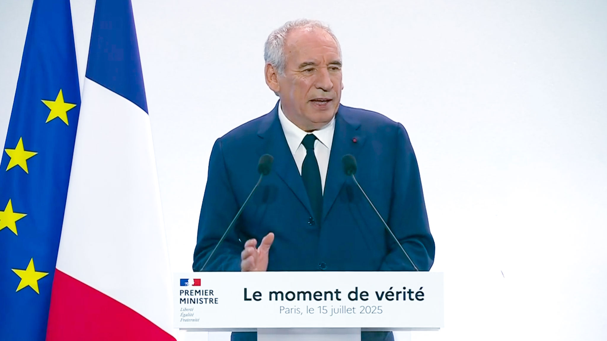 François Bayrou le moment de vérité 15 juillet 2025 - Photo - DR
