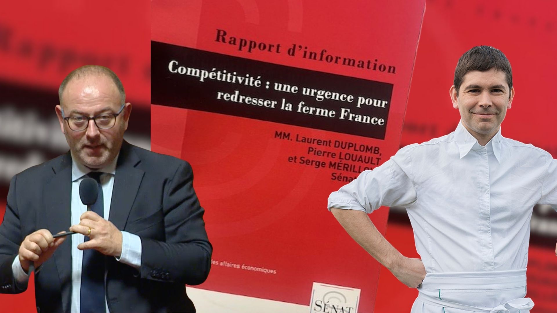 L'agriculteur-sénateur Laurent Duplomb et le chef étoilé Jacques Marcon - Photo - LAB_ PLURIELLE INFO