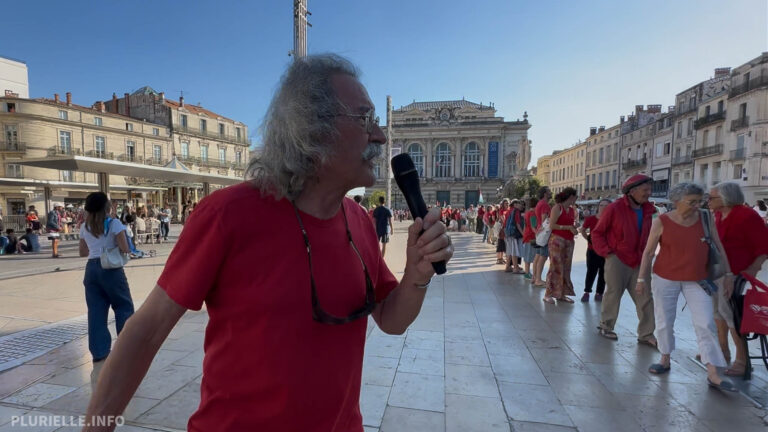 Montpellier : une ligne rouge pour Gaza sur la place de la Comédie