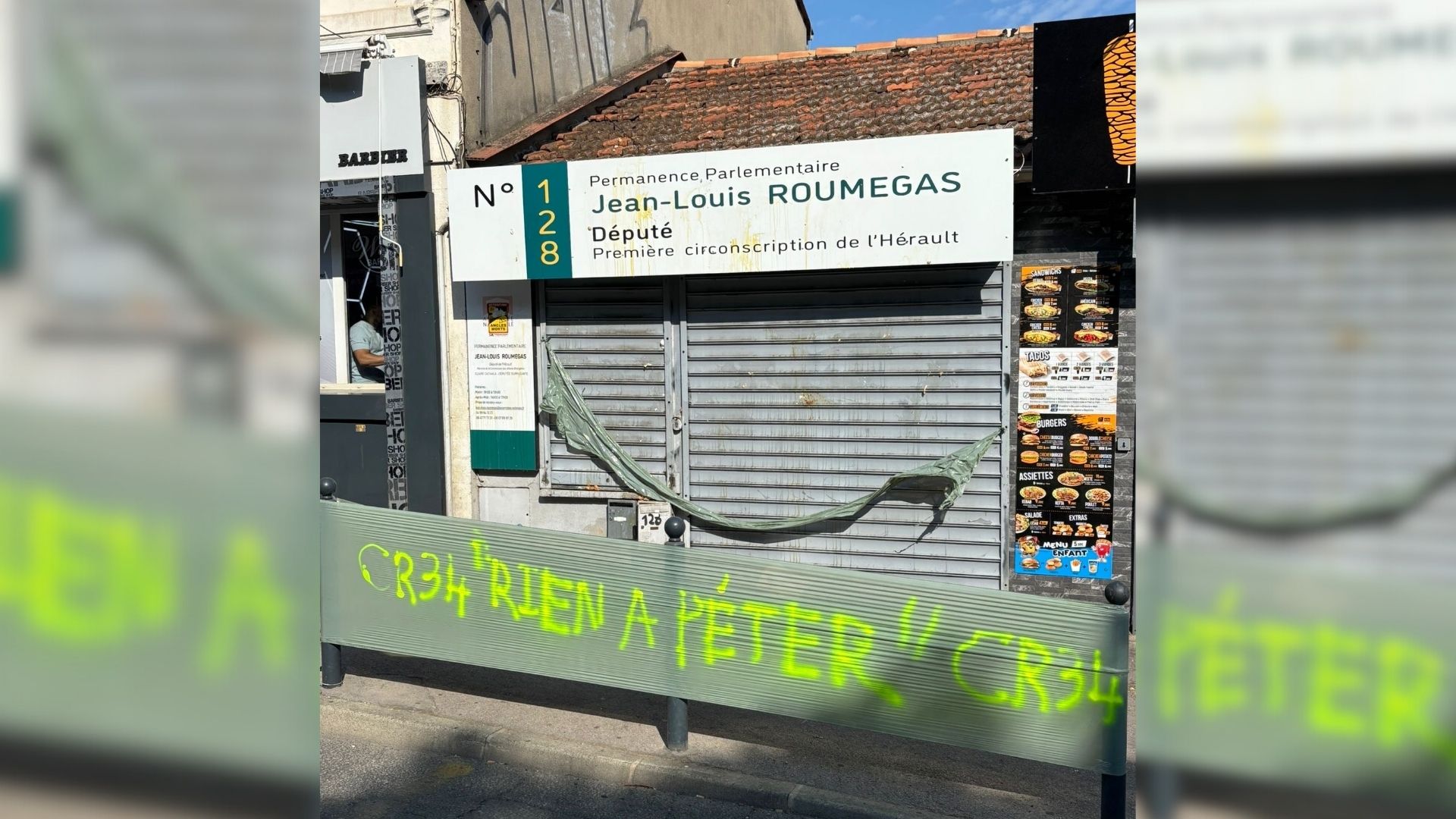 Permanence de Jean-Louis roumégas saccagée - Photo - JLR réseau X