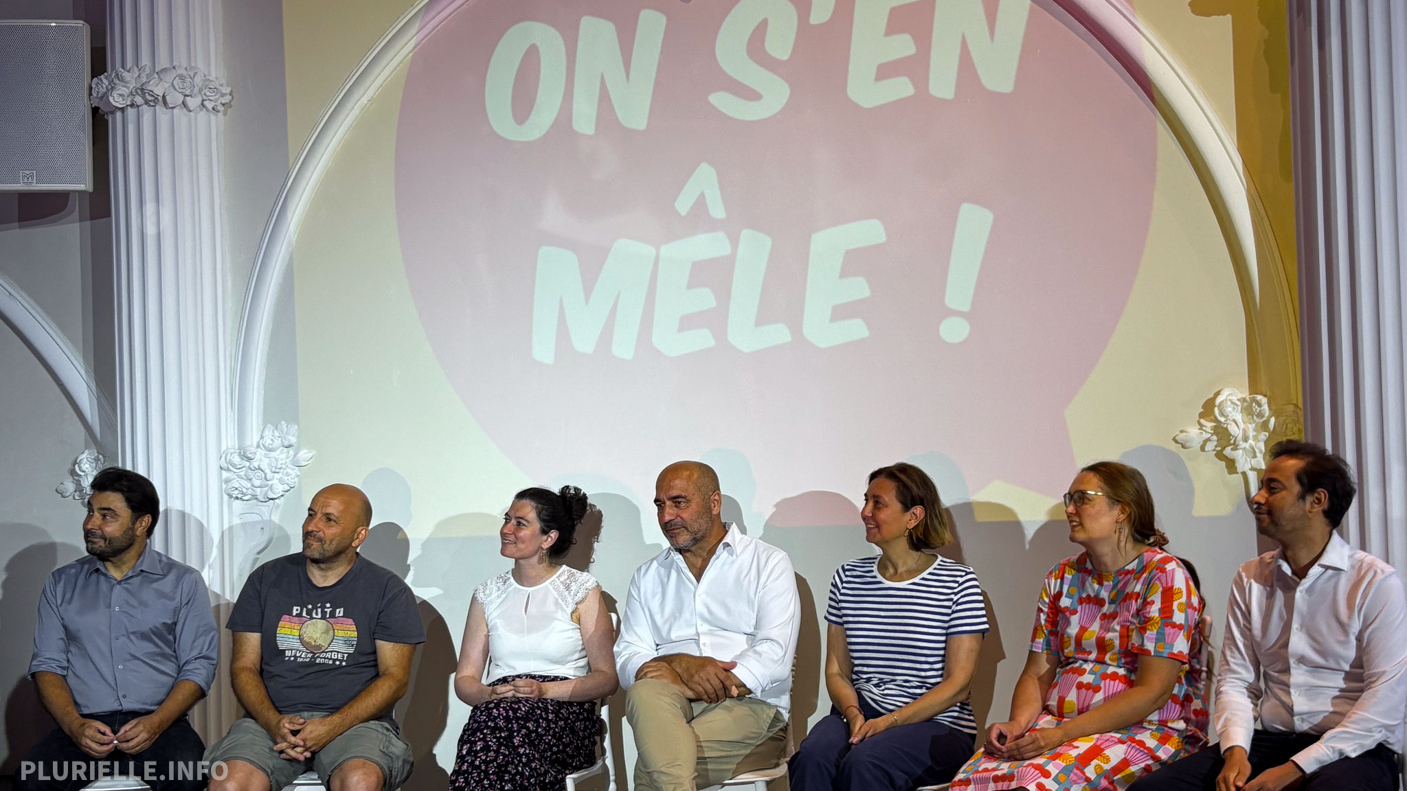 Serge Martin, Boris Chenaud, Nathalie Oziol, Jean-Louis Roumegas, Isabelle Perrein, Anne-Rose LeVan, Salim Jawari - Photo - PLURIELLE INFO
