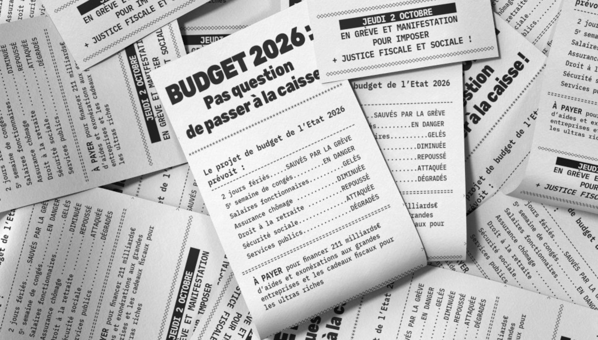 Budget 2026 : pas question de passer à la caisse - Photo - DR CGT
