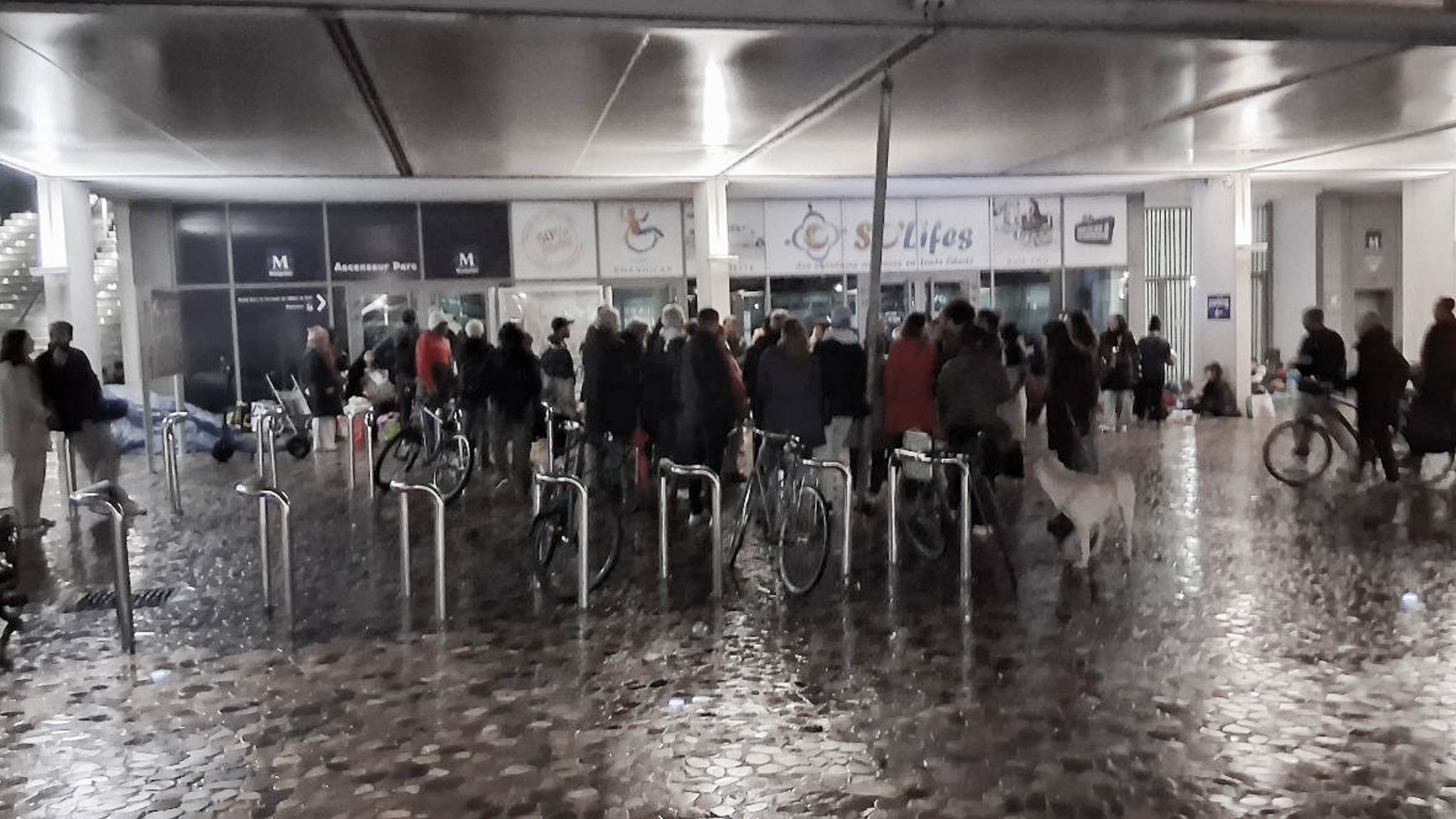 Huit familles, dont quinze enfants dorment sur le parvis de l’hôtel de ville de Montpellier - Photo - DR