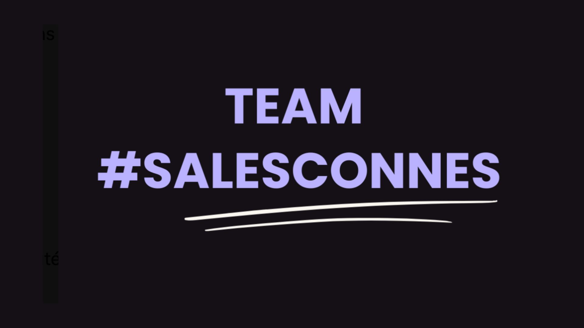 Team sales connes - Affiche