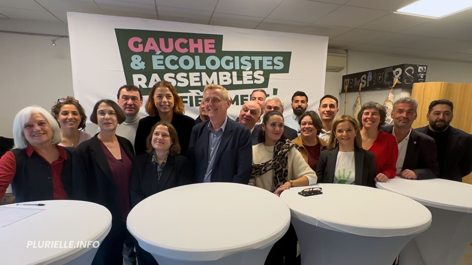 Gauche et écologistes rassemblés fièrement conférence de presse Janvier 2026 - Photo - Jean-Philippe Vallespir