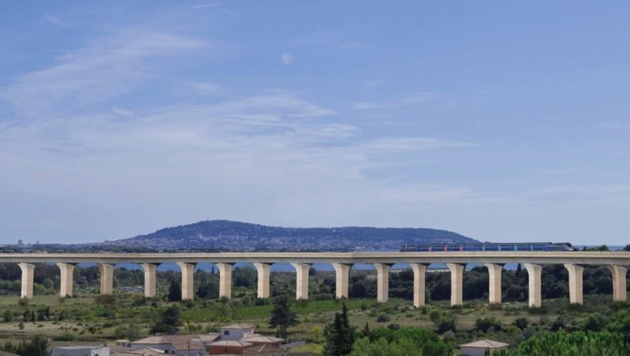 Projet de LGV illustration du viaduc de Poussan - Photo - DR ALT