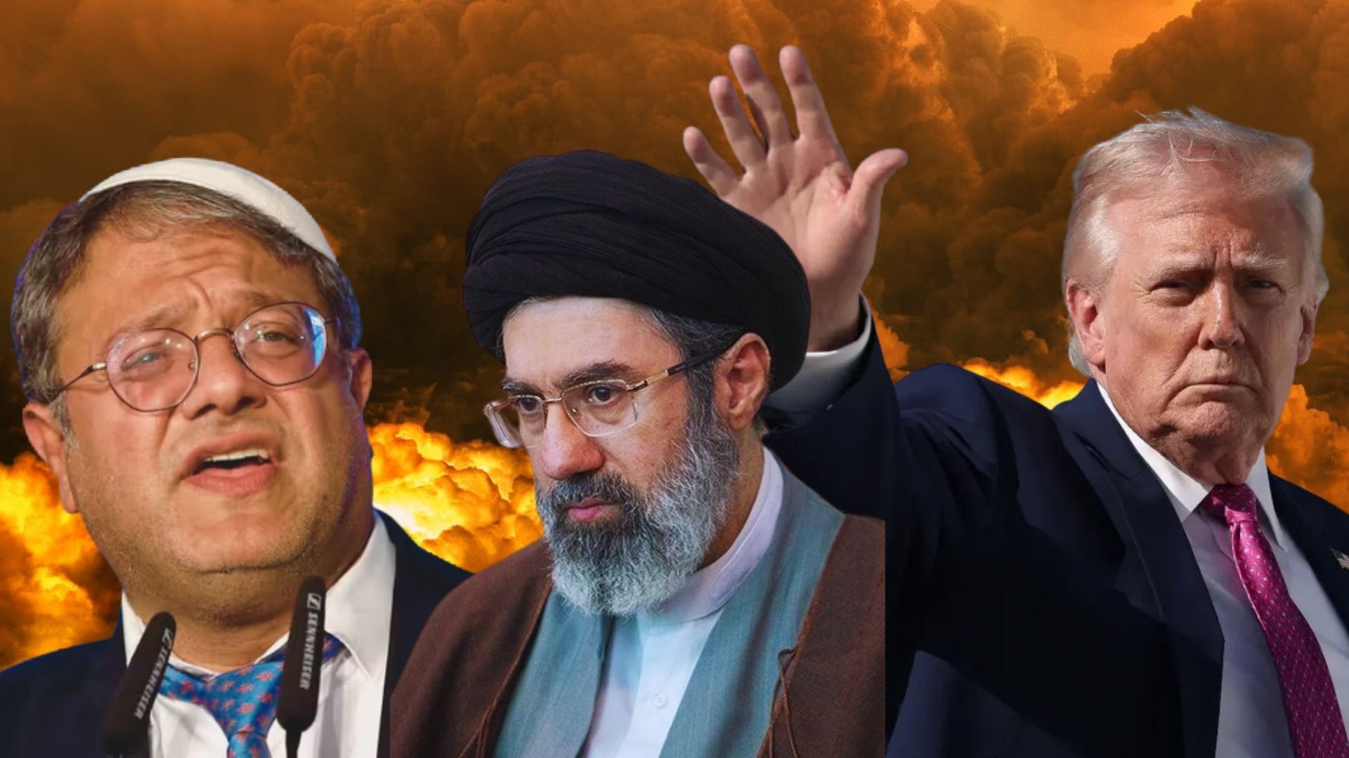 Itamar Ben Gvir, Mojtaba Khamenei, Donald Trump - Photo - LAB_ PLURIELLE INFO