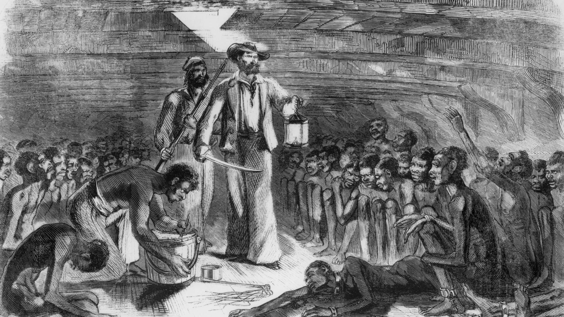 Scene in the Hold of the Blood-Stained Gloria - illustration - New York Public Library