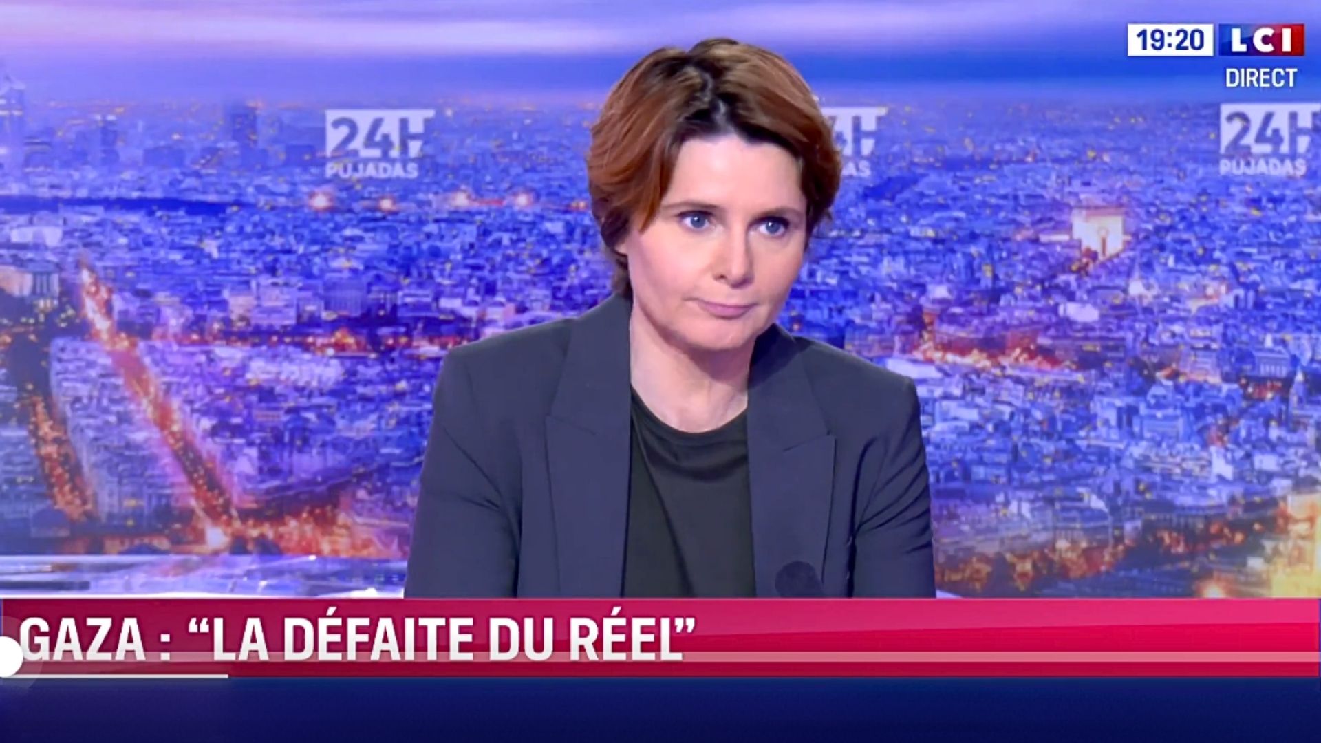 Caroline Fourest sur LCI 24H Pujadas - Photo - Screen shot LCI 2025