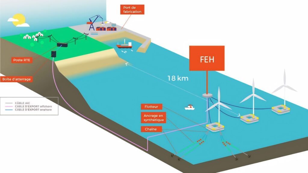 FEH Floating Electrical Hub - Illustration - Qair