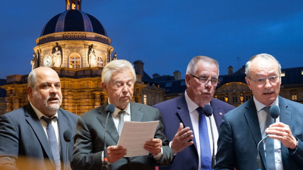 Hussein Bourgi, Jean-Pierre Grand, Christian Bilhac, Henri Cabanel - Photo - Sénat LAB_ PLURIELLE INFO