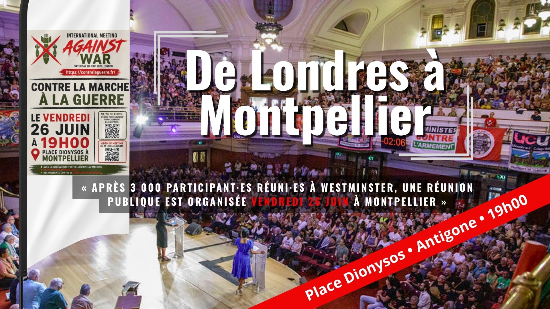 Londres Westminster Central Hall et rendez-vous à Montpellier - Photo - Steve Eason