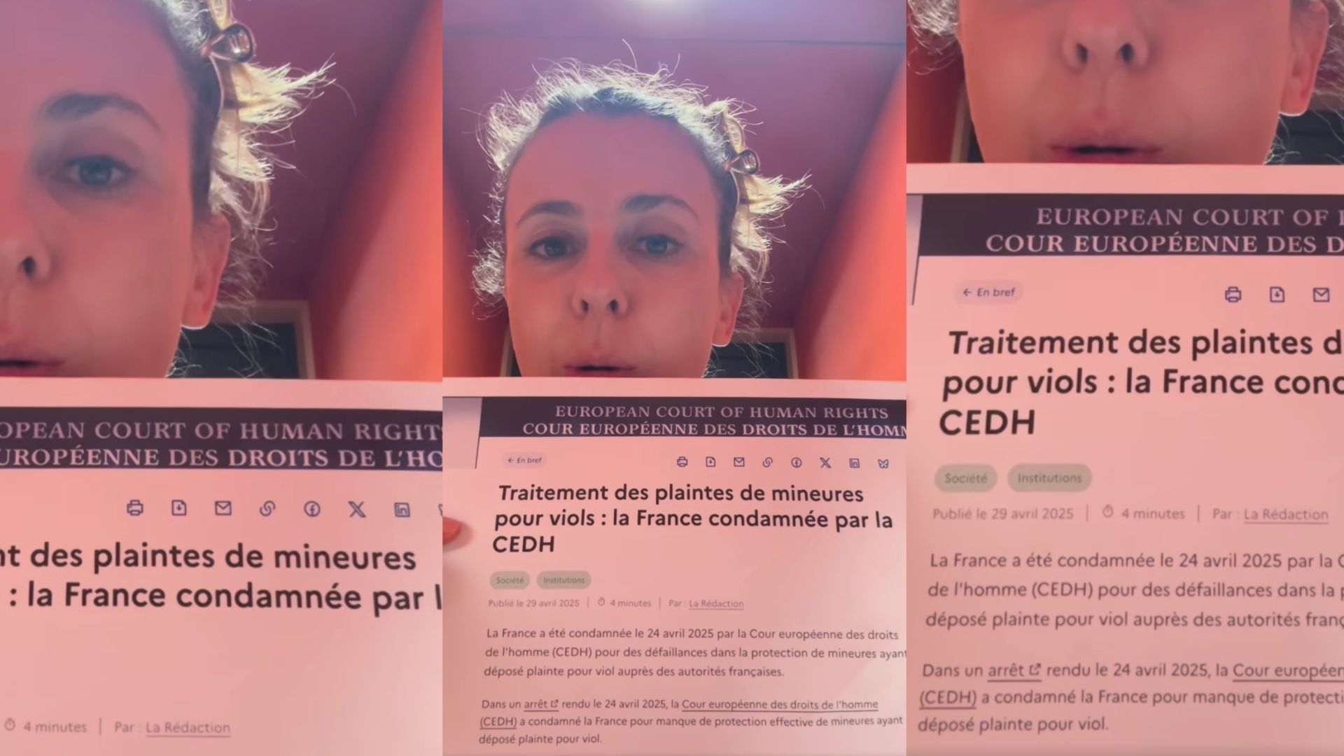 Macron arguments sur l'affaire Lyhanna : "ça va pas être possible !" Nicole Ferroni - Photo - Screen FB NF