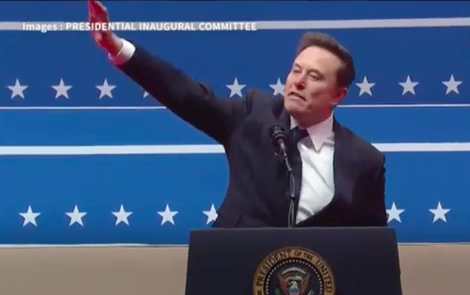 Elon Musk lors de l'investiture de Trump