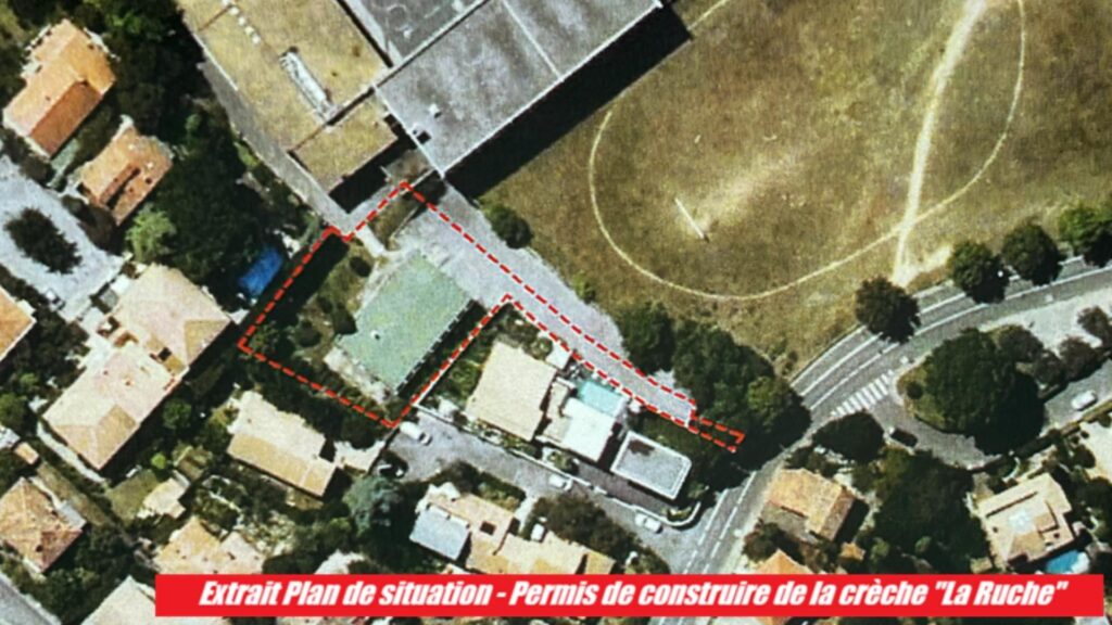 Extrait plan de situation permis de construire de la crèche La Ruche - Photo - DR IEC