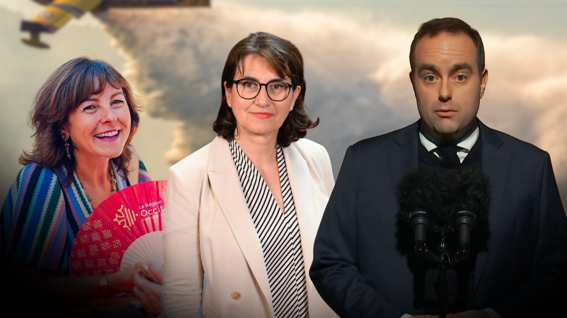 Carole Delga, Sophie Pantel et Sébastien Lecornu, incendies quelles sont les nouvelles pistes - Photo - LAB_ PLURIELLE INFO