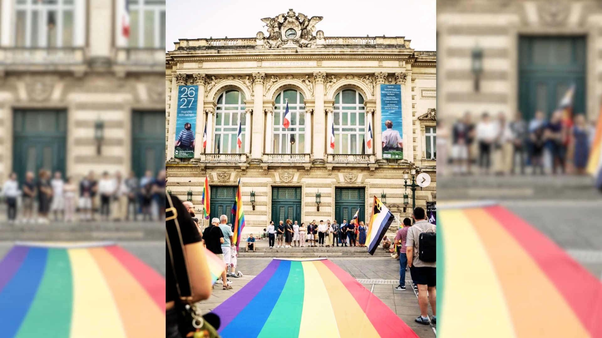 Rassemblement à Montpellier après l'attentat de la Pride de Berlin, minute du silence - Photo - Viridis_prod