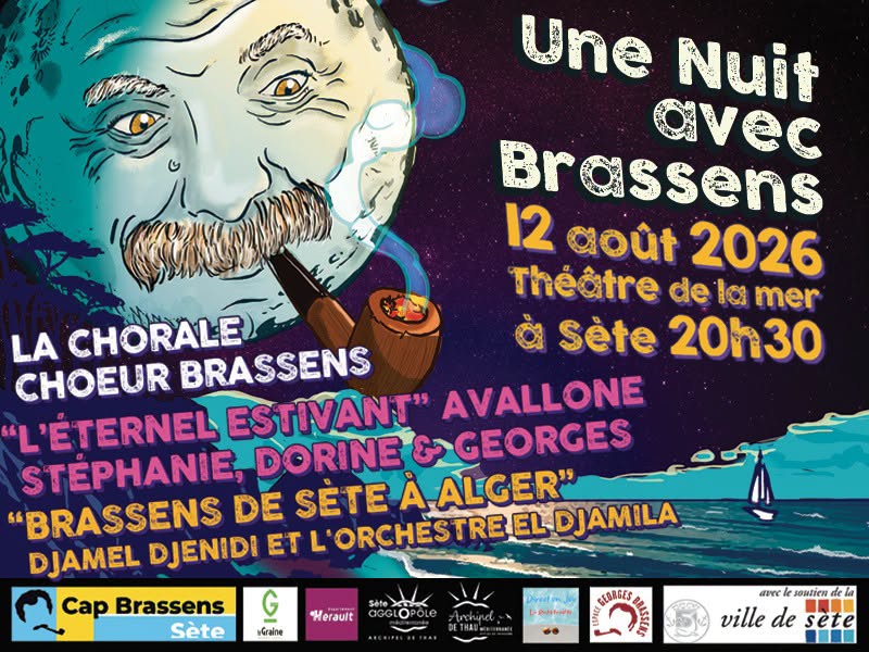 Une nuit avec Brassens - cpncert le 12 aout au theatre de la Mer