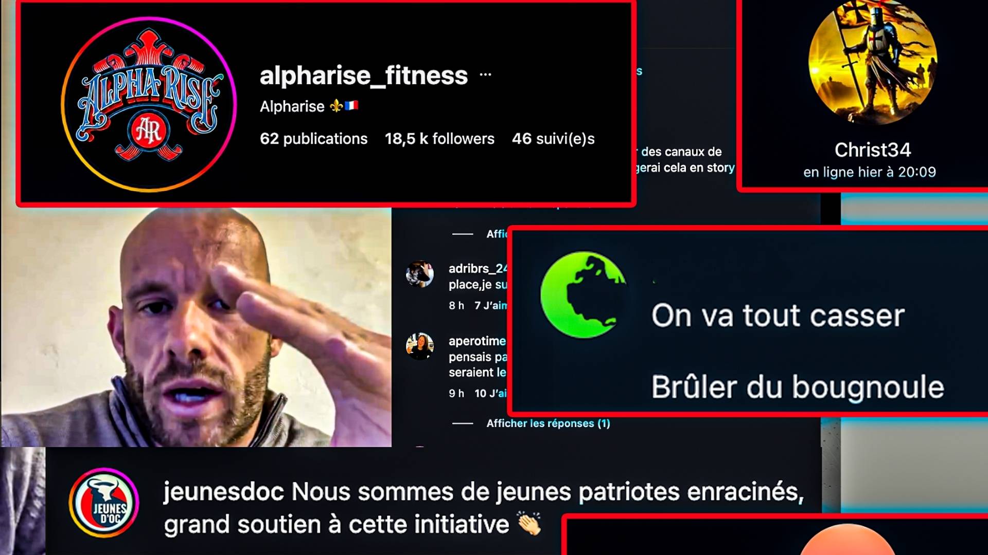 L’influenceur fitness alias Alpharise une enquête du journal Le Poing - Photo - Montage Le Poing
