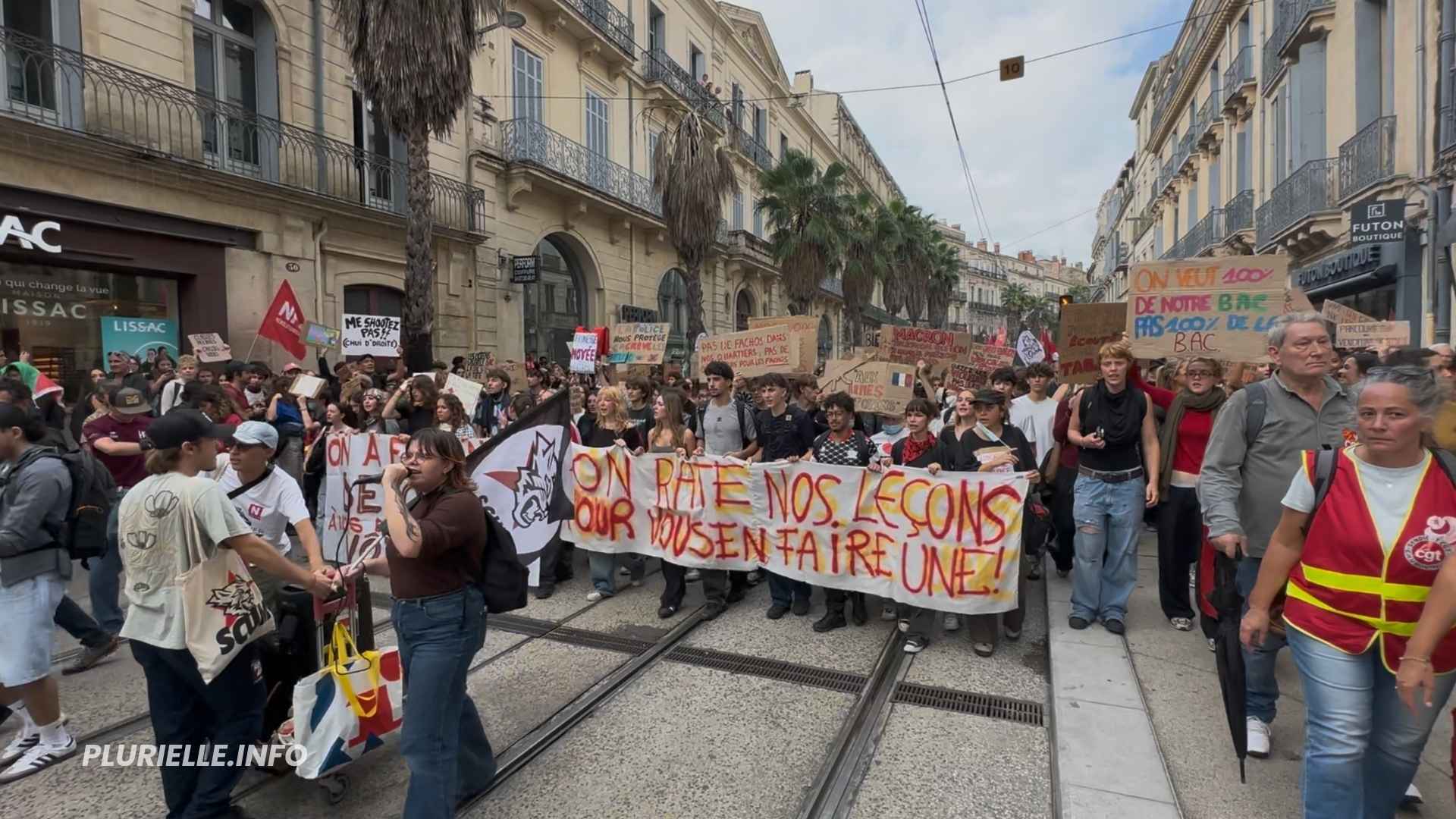 Mobilisation des lycéen·nes à Montpellier - Photo - Archives octobre PLURIELLE INFO