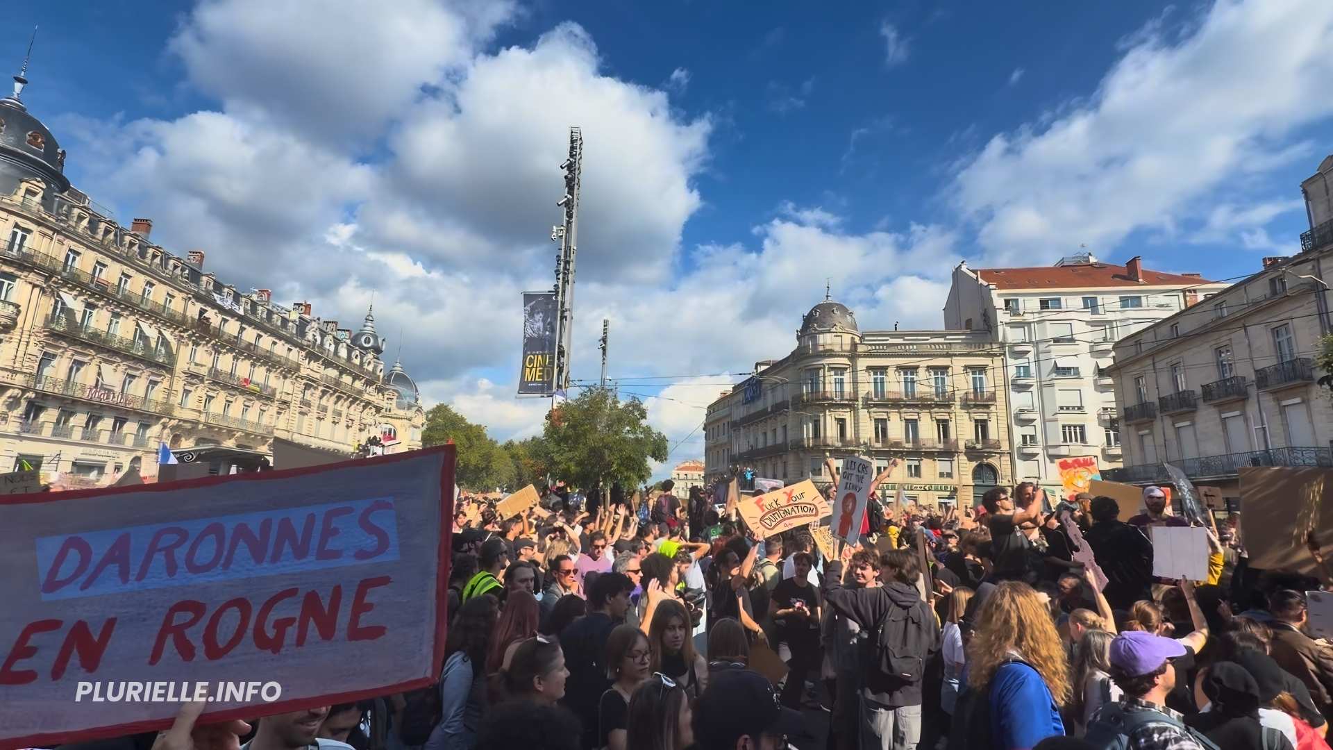 Mobilisation lycénne, etudiante, CFT, FSU, Gilets Jaunes, SCUM, USL, Confédération paysanne - Photo - IG PLURIELLE INFO 17 octobre
