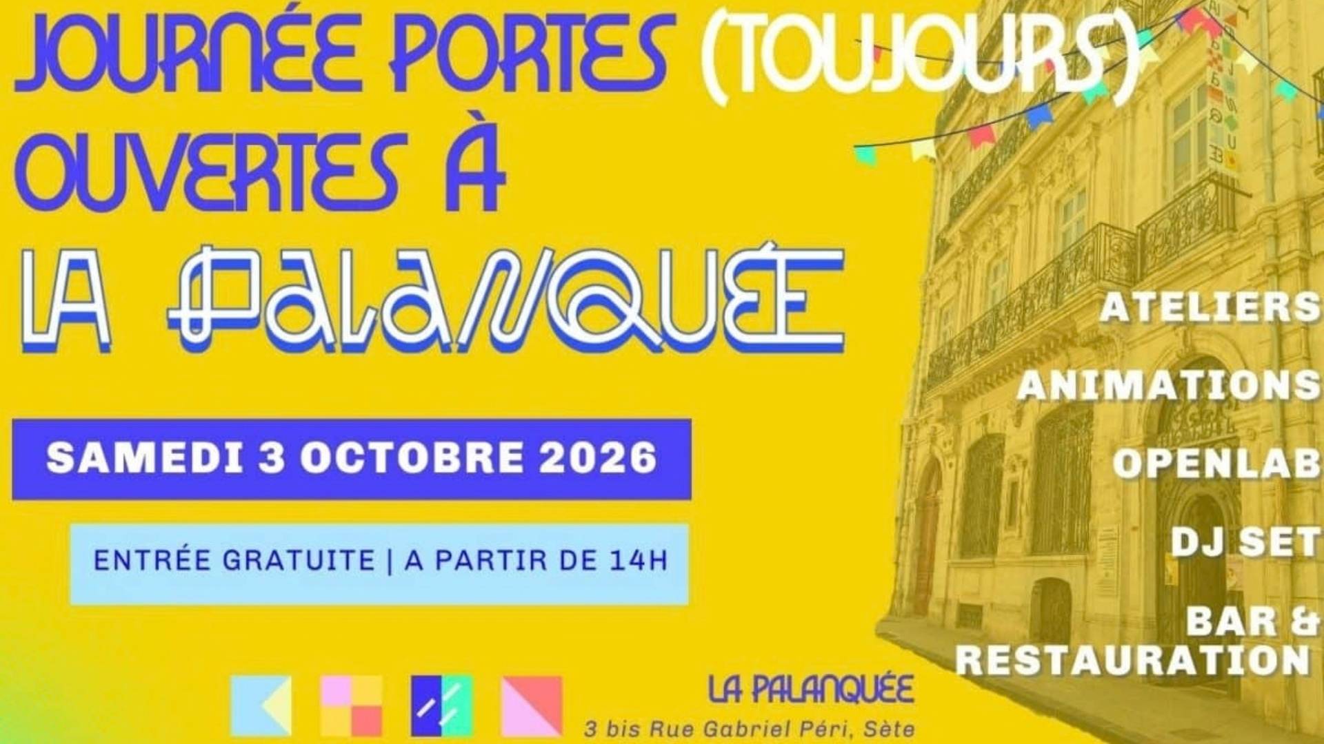 Sète La Palanquée journée portes ouvertes - Affiche - La Palanquée